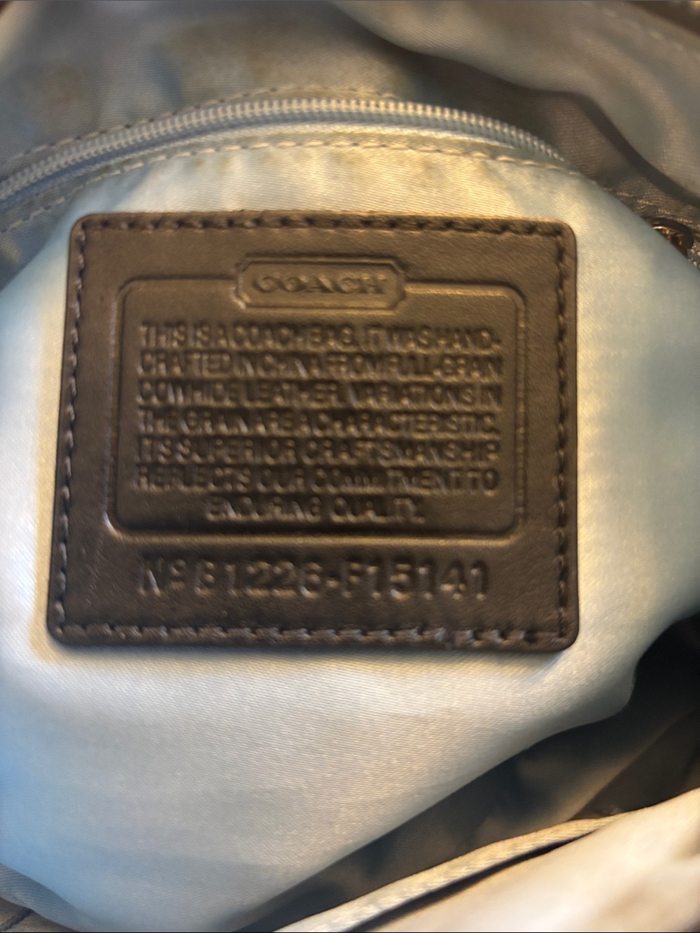 Coach F15141 Signature Demi Patent Leather Shoulder Bag with Silver Hardware - Picture 2 of 2